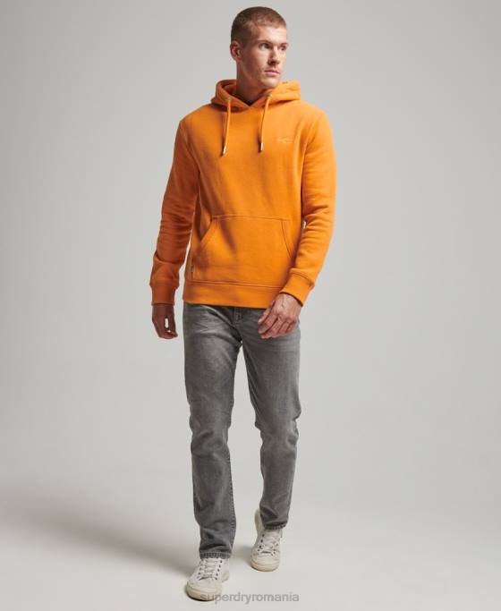 Superdry hanorac brodat cu logo vintage îmbrăcăminte galben bărbați JX0Z650