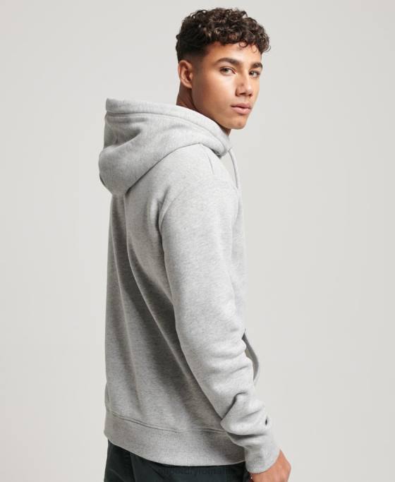 Superdry hanorac brodat cu logo vintage îmbrăcăminte gri bărbați JX0Z477