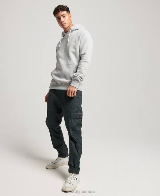 Superdry hanorac brodat cu logo vintage îmbrăcăminte gri bărbați JX0Z477