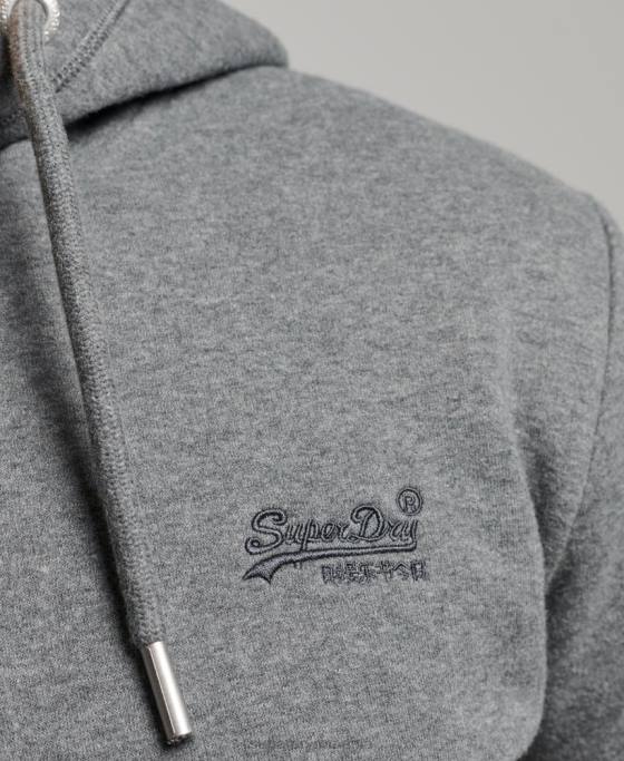 Superdry hanorac brodat cu logo vintage îmbrăcăminte gri bărbați JX0Z581