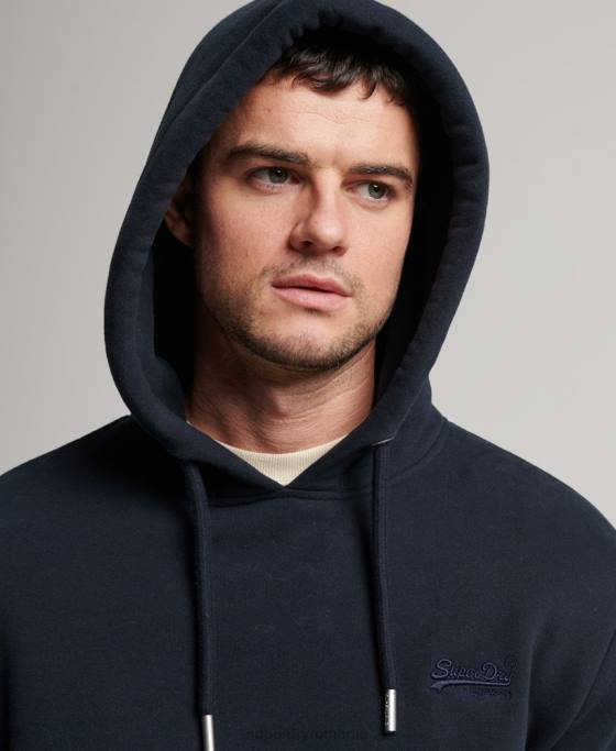 Superdry hanorac brodat cu logo vintage îmbrăcăminte marina bărbați JX0Z64