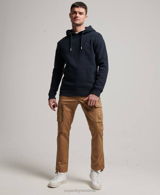 Superdry hanorac brodat cu logo vintage îmbrăcăminte marina bărbați JX0Z64