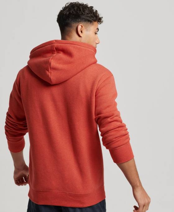 Superdry hanorac brodat cu logo vintage îmbrăcăminte portocale bărbați JX0Z791