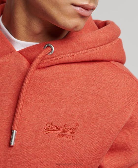 Superdry hanorac brodat cu logo vintage îmbrăcăminte portocale bărbați JX0Z791