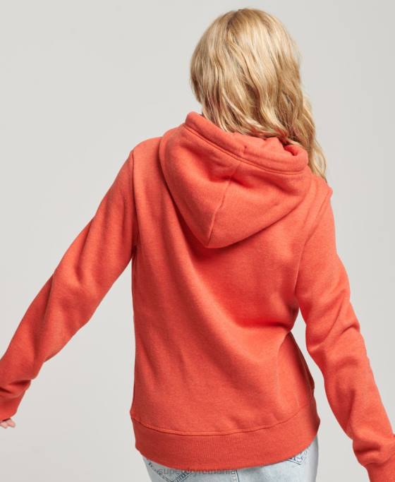 Superdry hanorac brodat cu logo vintage îmbrăcăminte portocale femei JX0Z3371