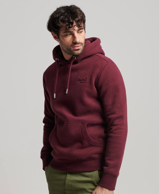 Superdry hanorac brodat cu logo vintage îmbrăcăminte roșu bărbați JX0Z455