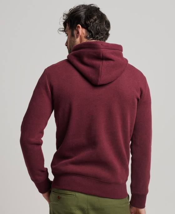 Superdry hanorac brodat cu logo vintage îmbrăcăminte roșu bărbați JX0Z455