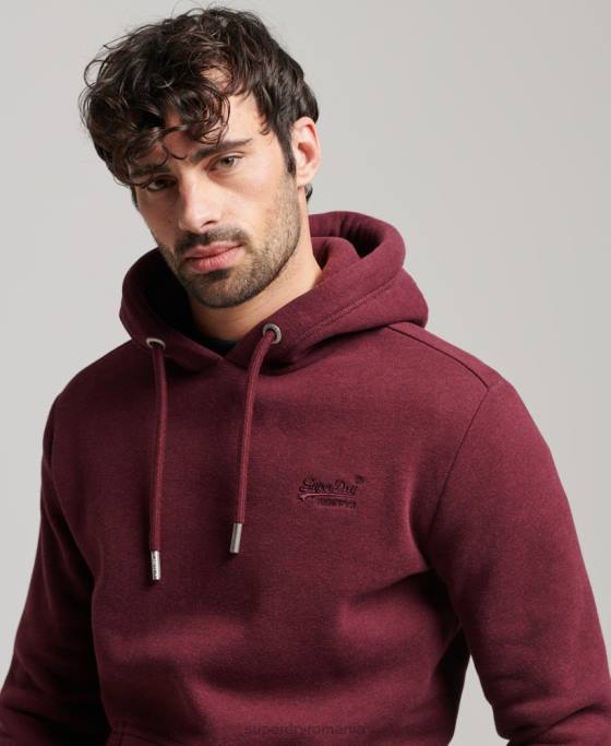 Superdry hanorac brodat cu logo vintage îmbrăcăminte roșu bărbați JX0Z455