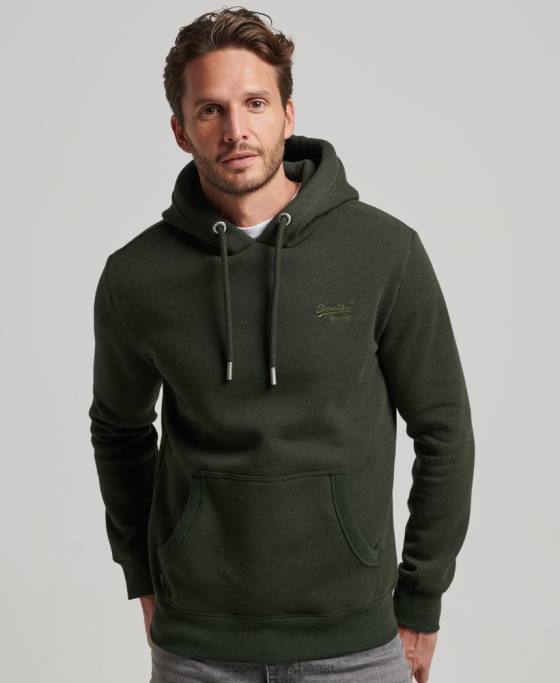 Superdry hanorac brodat cu logo vintage îmbrăcăminte verde bărbați JX0Z762