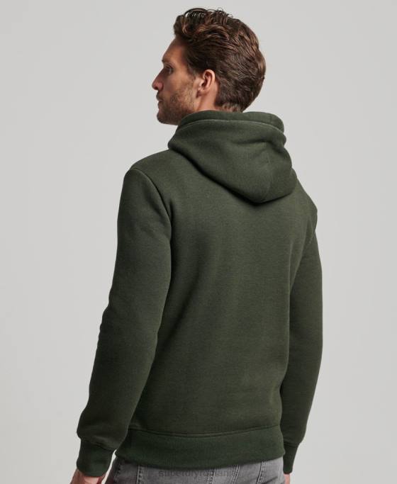 Superdry hanorac brodat cu logo vintage îmbrăcăminte verde bărbați JX0Z762