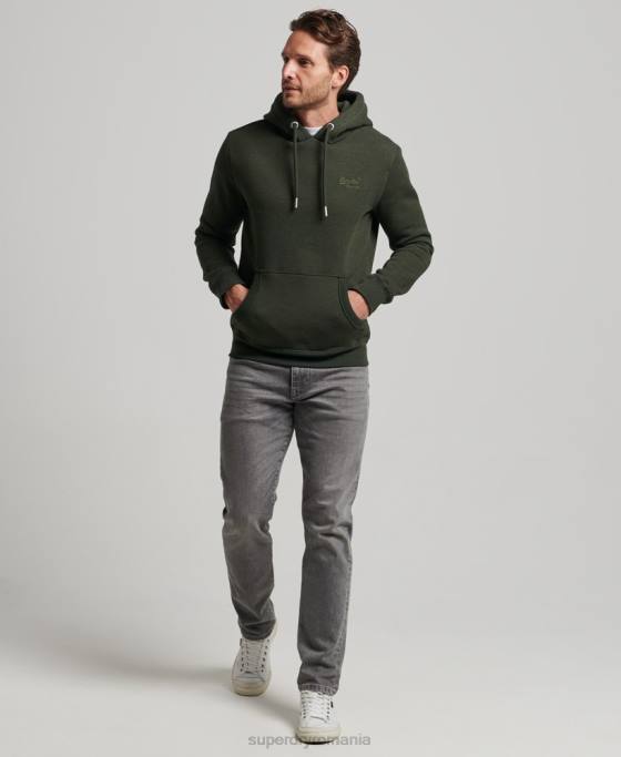 Superdry hanorac brodat cu logo vintage îmbrăcăminte verde bărbați JX0Z762