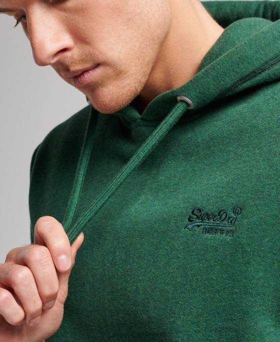 Superdry hanorac brodat cu logo vintage îmbrăcăminte verde bărbați JX0Z783