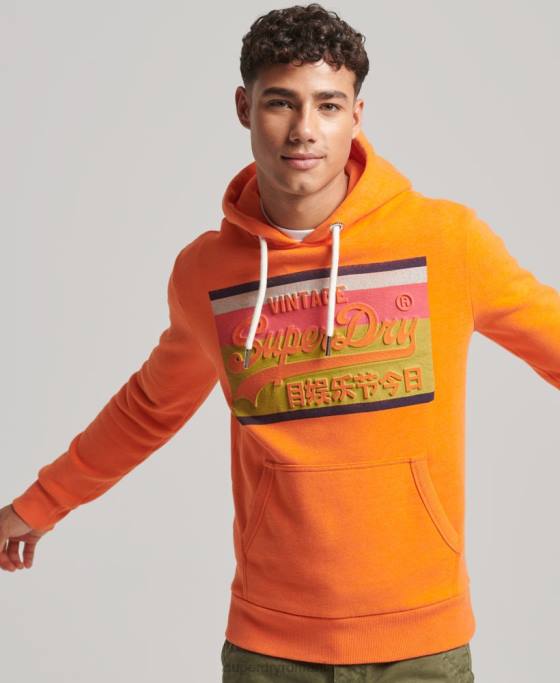 Superdry hanorac cali cu logo vintage îmbrăcăminte portocale bărbați JX0Z464