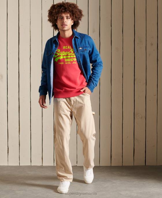 Superdry hanorac clasic american cu logo vintage îmbrăcăminte roșu bărbați JX0Z5029