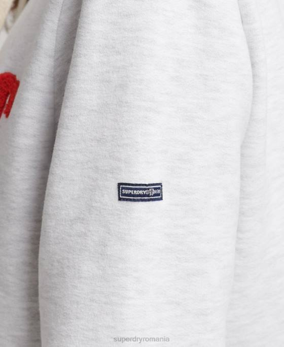 Superdry hanorac clasic cooper îmbrăcăminte gri deschis femei JX0Z5765