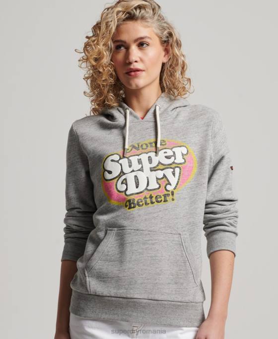 Superdry hanorac clasic cooper îmbrăcăminte gri femei JX0Z2224
