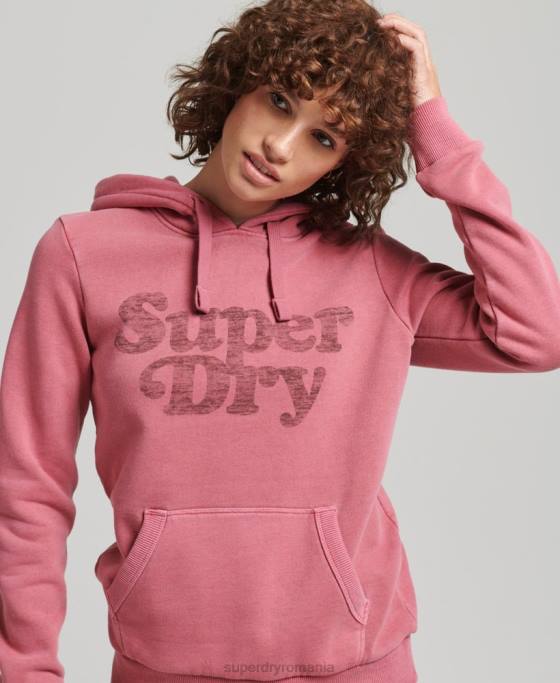 Superdry hanorac clasic cooper îmbrăcăminte roșu femei JX0Z5759