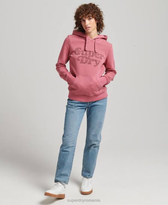 Superdry hanorac clasic cooper îmbrăcăminte roșu femei JX0Z5759