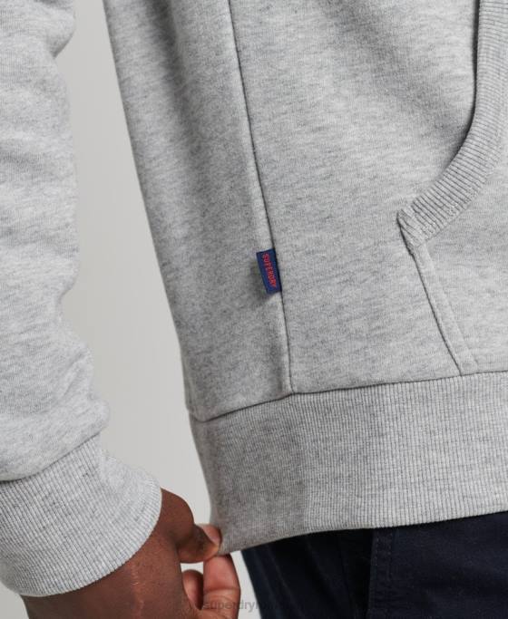 Superdry hanorac clasic cu fermoar cu logo vintage îmbrăcăminte gri bărbați JX0Z5148