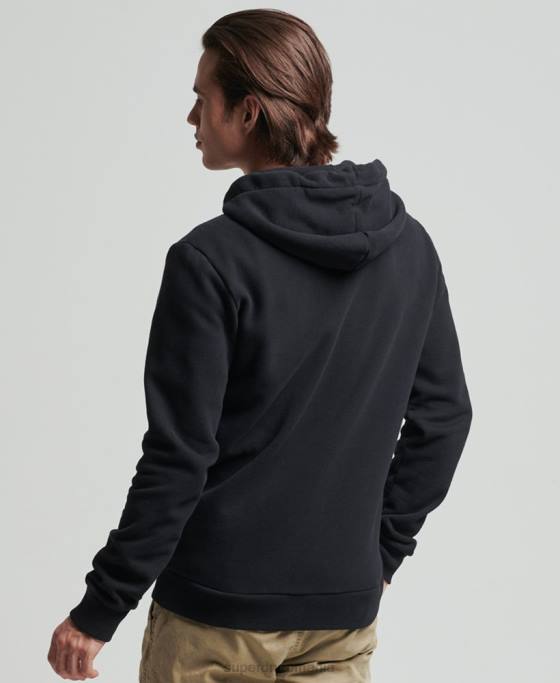 Superdry hanorac clasic cu fermoar cu logo vintage îmbrăcăminte negru bărbați JX0Z5053