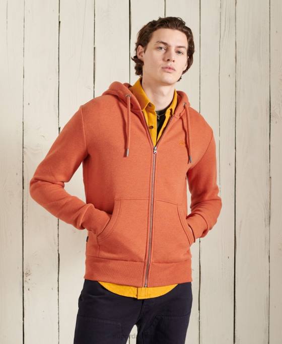 Superdry hanorac clasic cu fermoar orange label îmbrăcăminte portocale bărbați JX0Z852