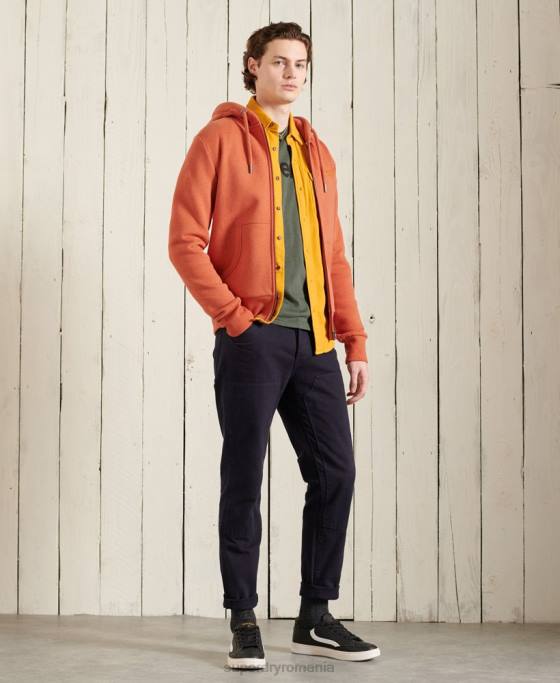 Superdry hanorac clasic cu fermoar orange label îmbrăcăminte portocale bărbați JX0Z852