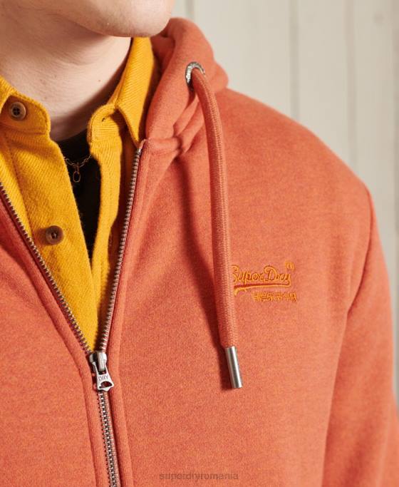 Superdry hanorac clasic cu fermoar orange label îmbrăcăminte portocale bărbați JX0Z852