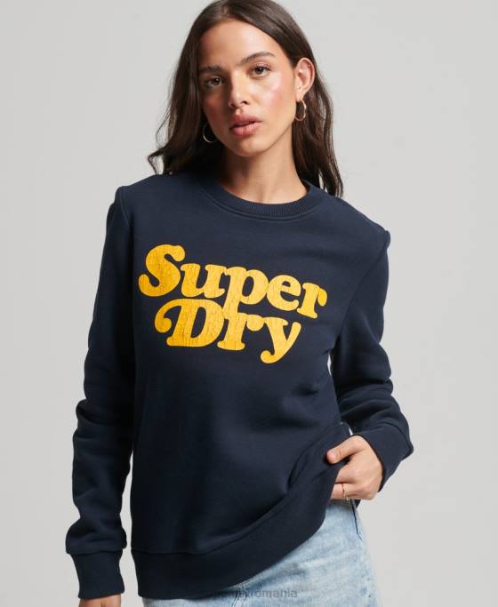 Superdry hanorac clasic cu logo al anilor 70 cooper îmbrăcăminte marina femei JX0Z5854