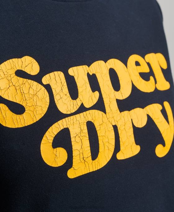 Superdry hanorac clasic cu logo al anilor 70 cooper îmbrăcăminte marina femei JX0Z5854