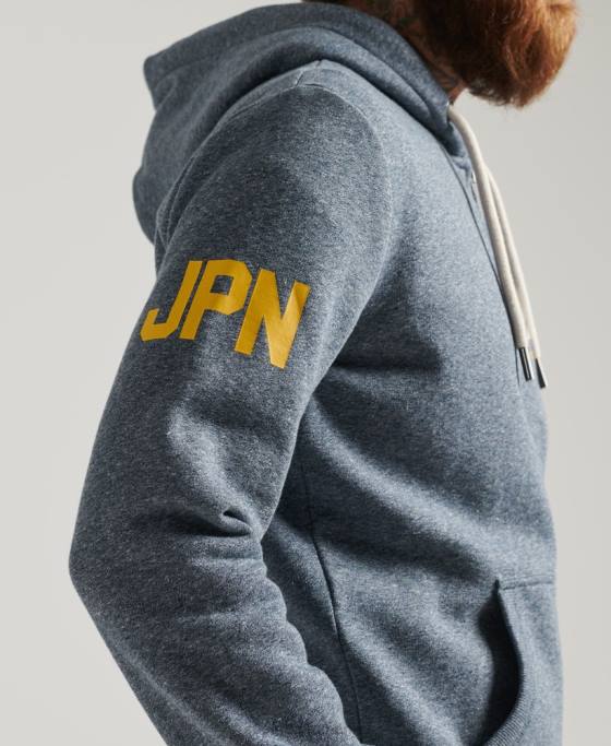 Superdry hanorac clasic cu logo grafic cu fermoar îmbrăcăminte albastru bărbați JX0Z5120