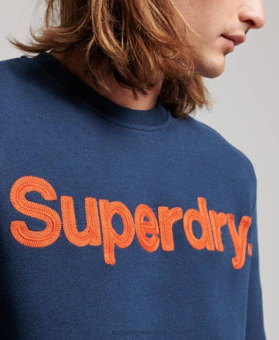 Superdry hanorac clasic cu logo-ul de bază îmbrăcăminte albastru bărbați JX0Z591