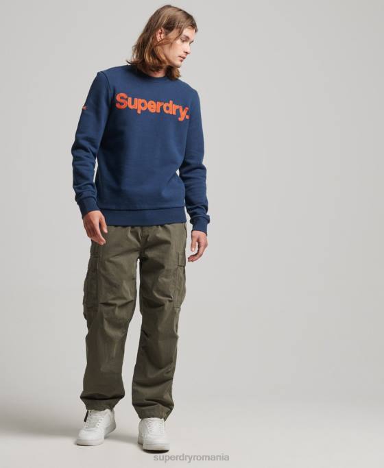 Superdry hanorac clasic cu logo-ul de bază îmbrăcăminte albastru bărbați JX0Z591
