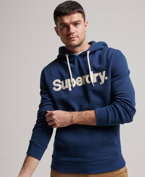 Superdry hanorac clasic cu logo vintage core îmbrăcăminte albastru bărbați JX0Z629