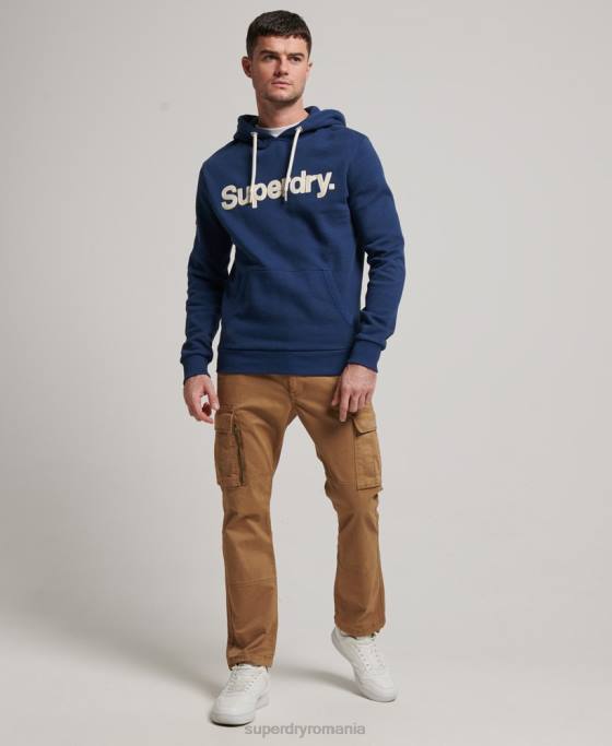 Superdry hanorac clasic cu logo vintage core îmbrăcăminte albastru bărbați JX0Z629