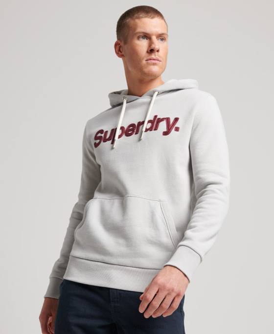 Superdry hanorac clasic cu logo vintage core îmbrăcăminte gri bărbați JX0Z531