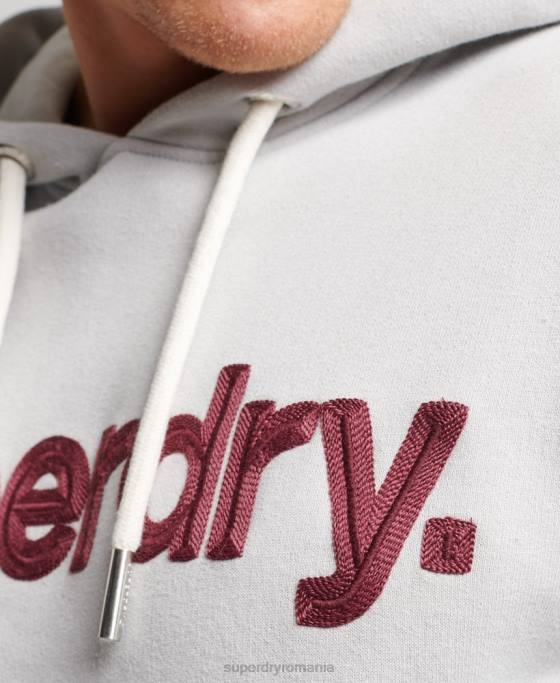 Superdry hanorac clasic cu logo vintage core îmbrăcăminte gri bărbați JX0Z531