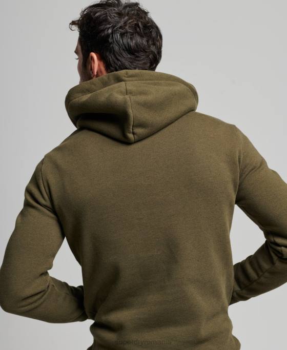 Superdry hanorac clasic cu logo vintage core îmbrăcăminte verde bărbați JX0Z659