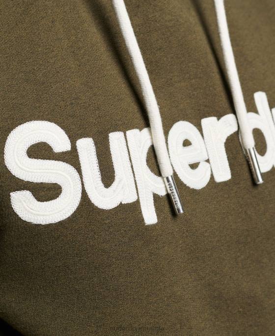 Superdry hanorac clasic cu logo vintage core îmbrăcăminte verde bărbați JX0Z659