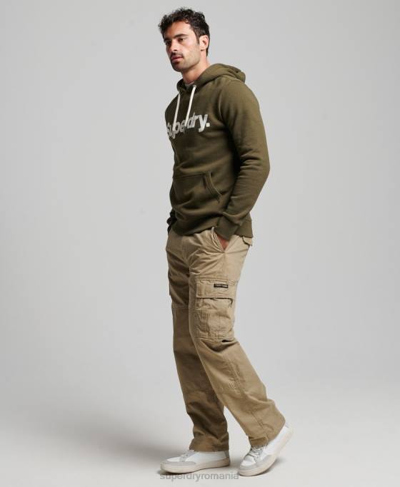 Superdry hanorac clasic cu logo vintage core îmbrăcăminte verde bărbați JX0Z659