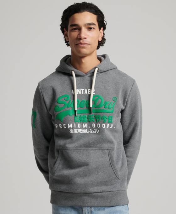 Superdry hanorac clasic cu logo vintage îmbrăcăminte gri bărbați JX0Z5155