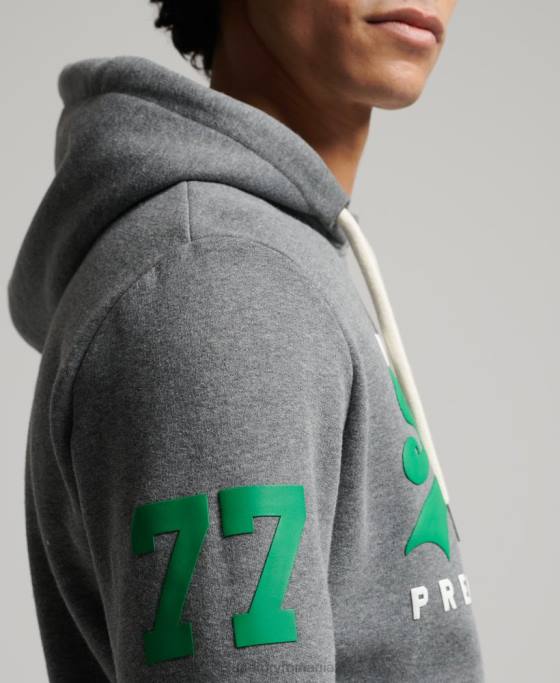 Superdry hanorac clasic cu logo vintage îmbrăcăminte gri bărbați JX0Z5155