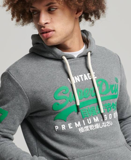 Superdry hanorac clasic cu logo vintage îmbrăcăminte gri bărbați JX0Z835