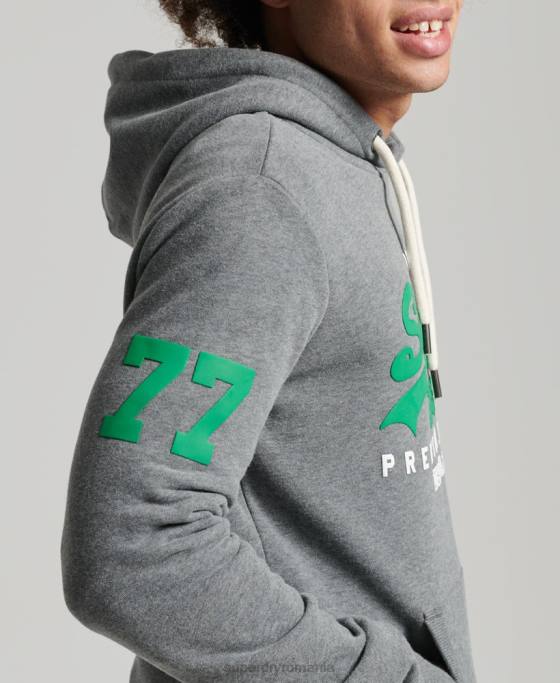 Superdry hanorac clasic cu logo vintage îmbrăcăminte gri bărbați JX0Z835