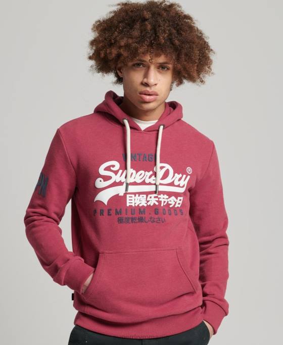 Superdry hanorac clasic cu logo vintage îmbrăcăminte roșu bărbați JX0Z826