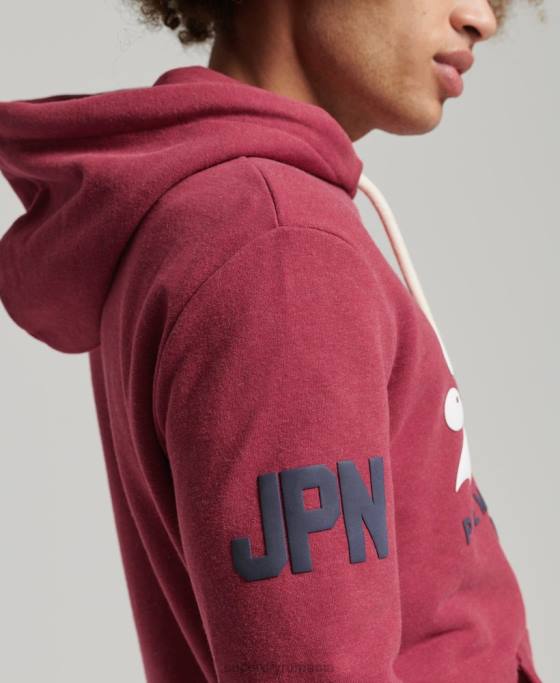 Superdry hanorac clasic cu logo vintage îmbrăcăminte roșu bărbați JX0Z826