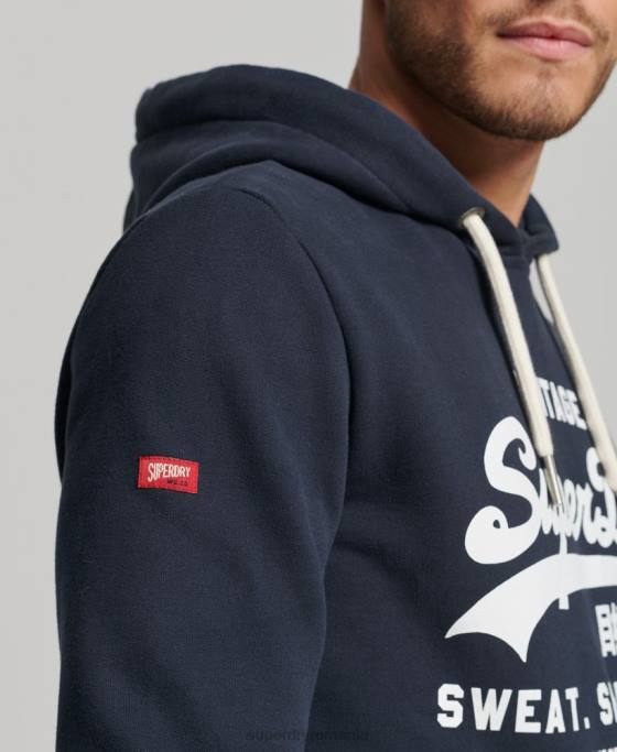 Superdry hanorac clasic magazin logo vintage îmbrăcăminte marina bărbați JX0Z584