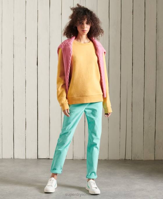 Superdry hanorac clasic portocaliu label îmbrăcăminte galben femei JX0Z5983