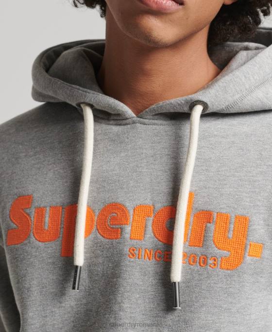 Superdry hanorac clasic teren vintage îmbrăcăminte gri deschis bărbați JX0Z607