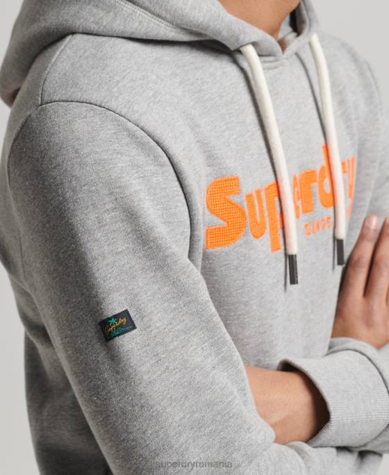 Superdry hanorac clasic teren vintage îmbrăcăminte gri deschis bărbați JX0Z607