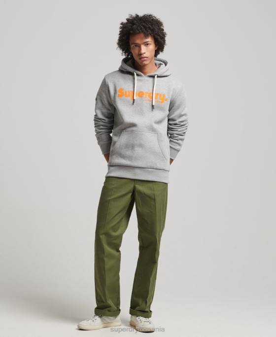 Superdry hanorac clasic teren vintage îmbrăcăminte gri deschis bărbați JX0Z607